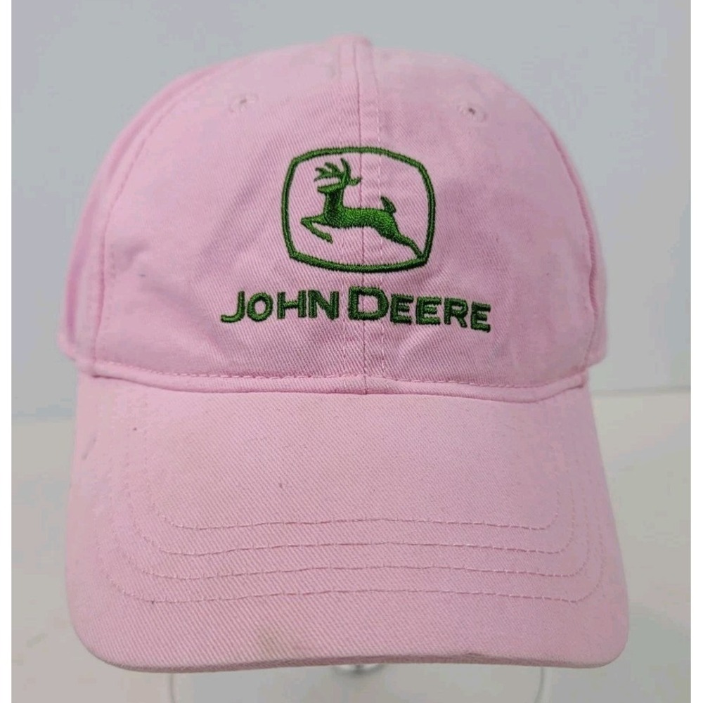 Pink John Deere Baseball Cap Hat "Nothing Runs Like A Deere"